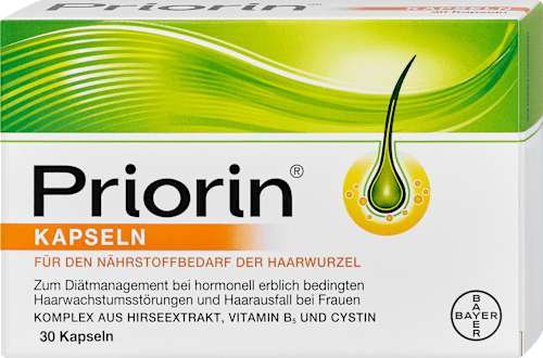 Kapseln für den Nährstoffbedarf der Haarwurzel Priorin