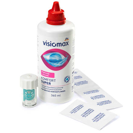 Peroxidlösung Komfort Super + Kontaktlinsenbehälter VISIOMAX
