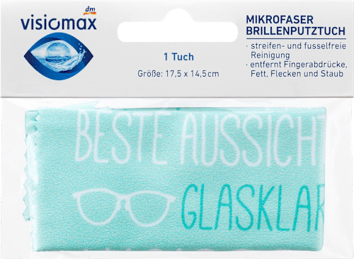Mikrofaser Brillenputztuch Äuglein ODER Durchblick VISIOMAX