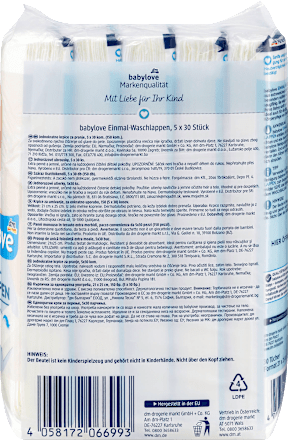 Einmal Waschlappen (5x30 St) babylove