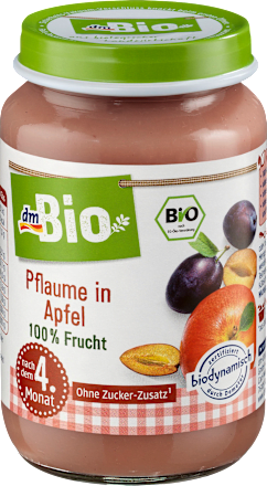 Pflaume in Apfel nach dem 4. Monat, Demeter dmBio