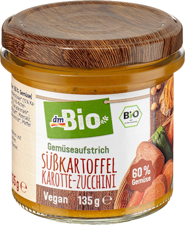 Gemüseaufstrich Süßkartoffel-Karotte-Zucchini dmBio