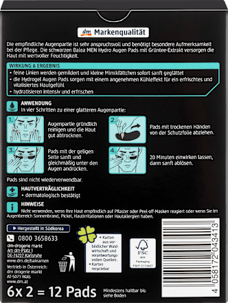 Hydro Augenpads Balea MEN