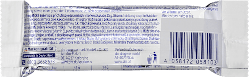 Energie-Riegel, Kokos-Mandel-Geschmack, mit Magnesium, mit Zartbitterschokolade überzogen Sportness