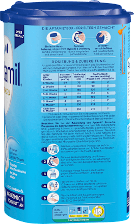 Anfangsmilch Pre Pronutra von Geburt an Aptamil