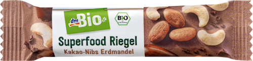 Nuss-Frucht-Riegel, Superfood Kakao-Nibs & Erdmandel dmBio