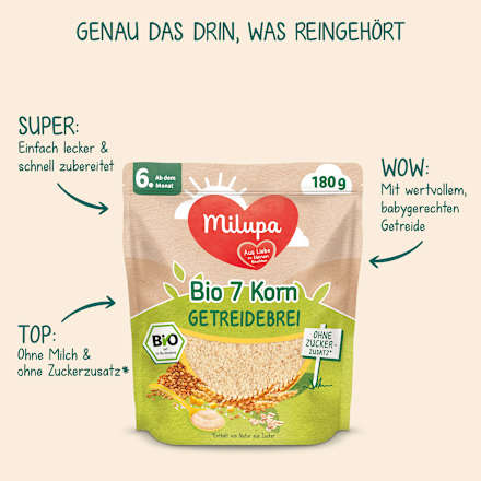 Getreidebrei 7 Korn ab dem 6.Monat Milupa