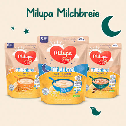 Abendbrei Milch Sanfter Start Gute Nacht ab dem 5. Monat Milupa