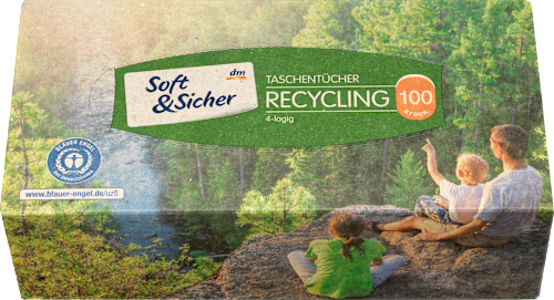 Taschentücher Box Recycling Soft&Sicher
