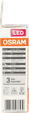 Żarówka LED świeca filament 4W E14 OSRAM