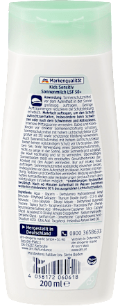 Kids Sensitiv Sonnenmilch LSF 50+ SUNDANCE