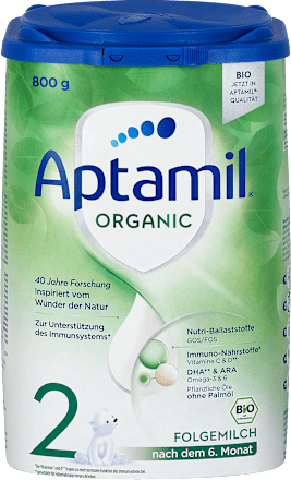 ORGANIC 2 prelazna mlečna formula za odojčad, od navršenih 6 meseci Aptamil