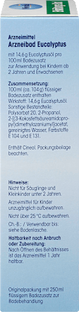 Badeöl, Erkältungsbad, Arzneibad Eucalyptus Mivolis