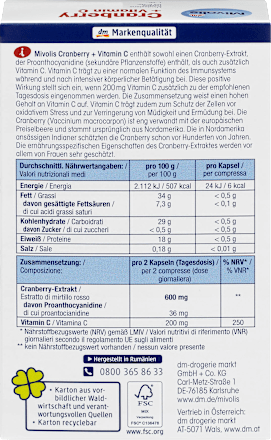 Cranberry + Vitamin C Kapseln 60 St. Mivolis