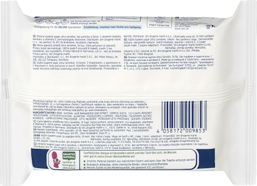 Feuchtes Toilettenpapier Ultra Sensitive  Sanft&Sicher