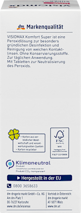 Peroxidlösung Komfort Super + Kontaktlinsenbehälter VISIOMAX