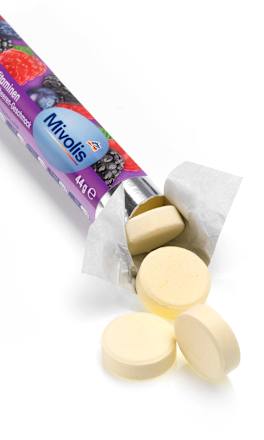 Hroznový cukor s 10 vitamínmi, lesné ovocie Mivolis