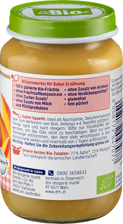 Mango in Apfel, Demeter, nach dem 4. Monat dmBio