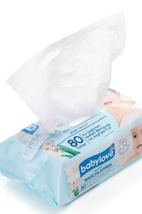 Waschlappen feucht babylove