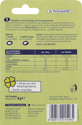 Stevia Tabletten Mivolis