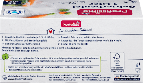 Gefrierbeutel 1L Profissimo