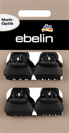 matte Haarklammern schwarz ebelin