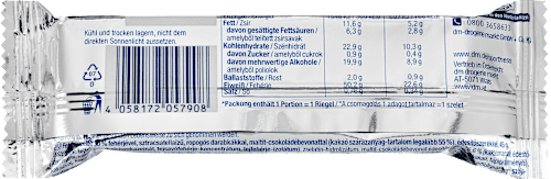 Eiweiß-Riegel 50%, Crispy-Stracciatella-Geschmack, mit dunkler Schokoladenkuvertüre überzogen Sportness