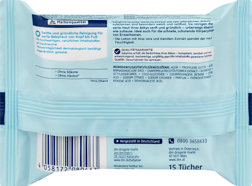Waschlappen feucht babylove