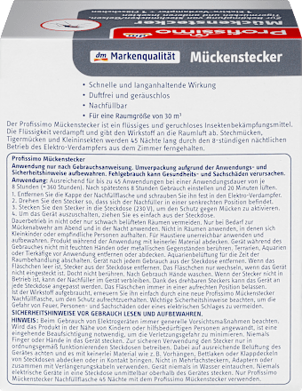 Mückenstecker 1 Elektro-Verdampfer + 1 Fläschchen Profissimo