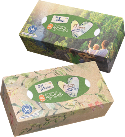 Taschentücher Box Recycling Soft&Sicher