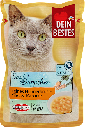 Nassfutter Katze Das Süppchen Hühnerbrustfilet & Karotte Dein Bestes