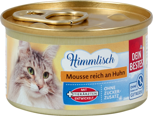 Nassfutter Katze Himmlisch Mousse reich an Huhn Dein Bestes