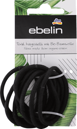 Gumica za kosu od organskog pamuka – crna ebelin