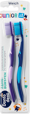 Zahnbürste Kinder Junior, ab 6 Jahre weich (Doppelpack) Dontodent