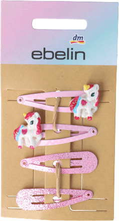 Mollette per capelli rosa con unicorni ebelin