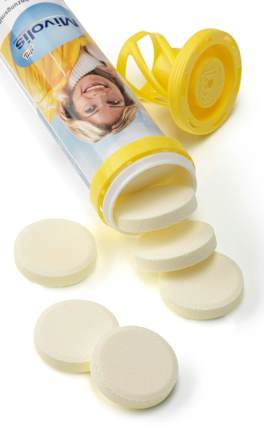 Cink és C-vitamin étrend-kiegészítő pezsgőtabletta édesítőszerekkel, citrom ízű 20 db Mivolis