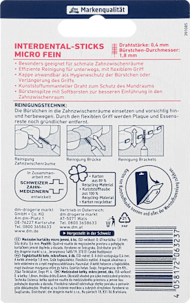 Interdentalbürsten pink 0,4 mm ISO 0  Dontodent