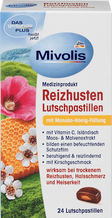 Pastilky na dráždivý kašeľ Mivolis