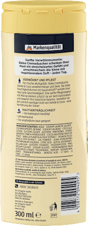 Cremedusche Vanille und Cocos Balea