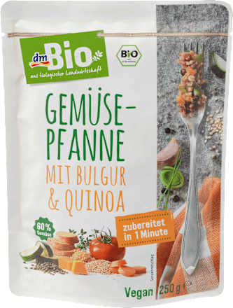 Gemüsepfanne mit Bulgur und Quinoa dmBio