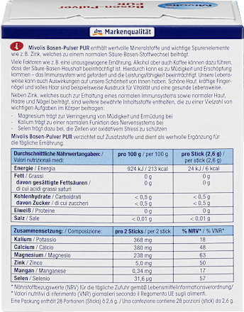 Basen-Pulver PUR, 28 Sticks Mivolis