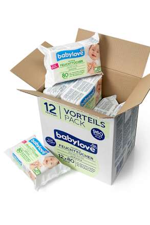 Feuchttücher sensitive, 12 x 80 St babylove
