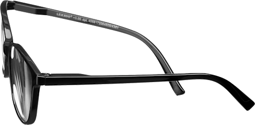 Okulary do czytania czarne, kocie oczy, moc: +2,5 VISIOMAX