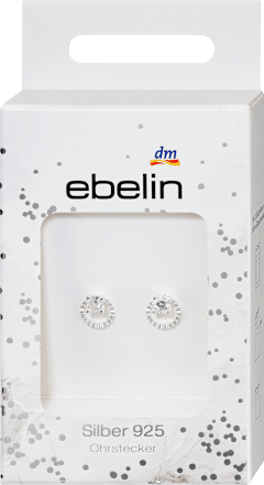 Ohrstecker Kreis mit Strassstein 925 Silber ebelin