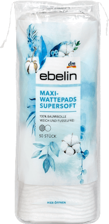 Maxi-Wattepads Supersoft ebelin