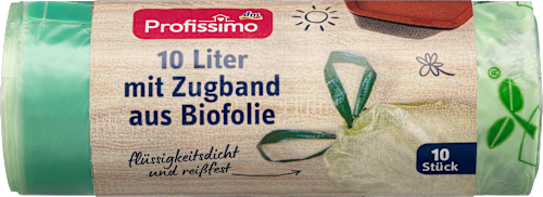 Lebomló bio szemeteszsák zárószalaggal 10 literes Profissimo