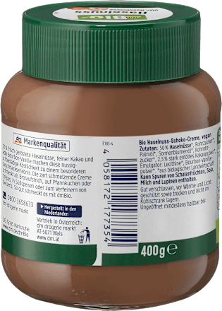 Schokoladenaufstrich, Haselnuss Creme dmBio
