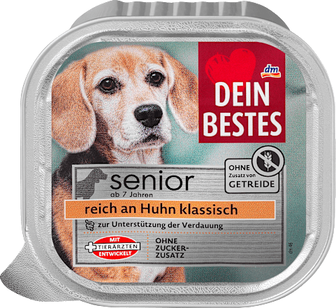 Nassfutter Hund mit Huhn & Kartoffeln, Senior Dein Bestes