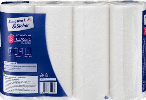 CLASSIC kuhinjski ubrusi, 3-slojni Saugstark&Sicher