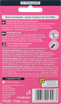 Druckstellenschutz Ferse Unterseite Gelpads  Balea